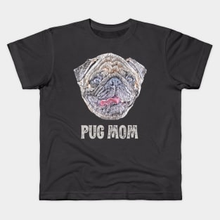 Pug Mom Kids T-Shirt